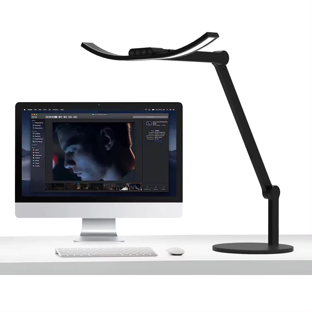 LED Desk Lamp Curved Light Bar Round Base