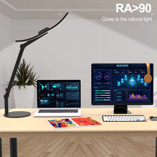LED Desk Lamp Curved Light Bar Round Base