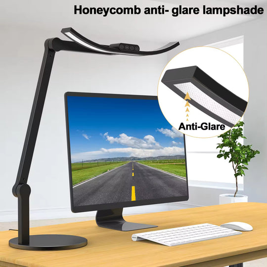 LED Desk Lamp Curved Light Bar Round Base