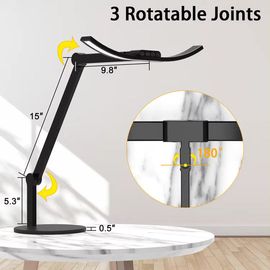 LED Desk Lamp Curved Light Bar Round Base