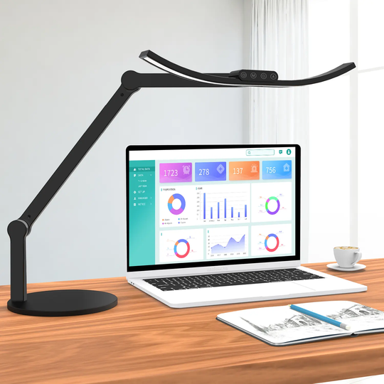 LED Desk Lamp Curved Light Bar Round Base